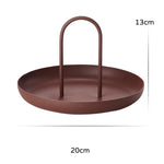 Round Storage Tray with Handle