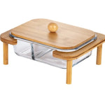 Glass Service Tray With Lid