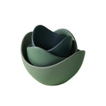 Ceramic Lotus-Designed Stackable Snack Tray Set