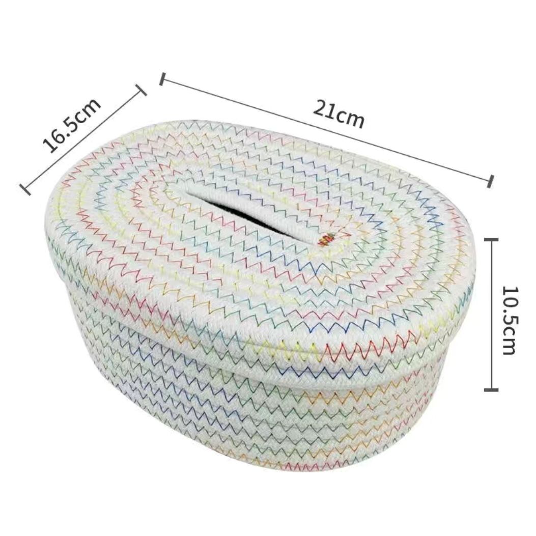 Cotton Rope Woven Tissue Box