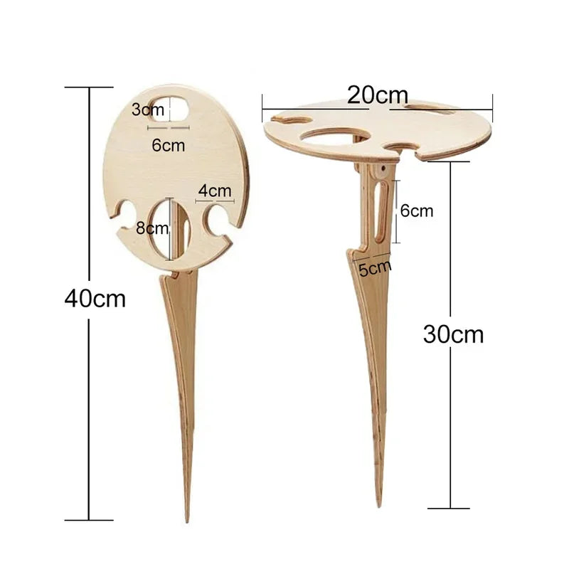 Outdoor Table with Glass Holder