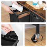 Laundry Hamper with Shelf and Wheels