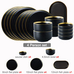 Black Tableware Set