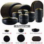 Black Tableware Set