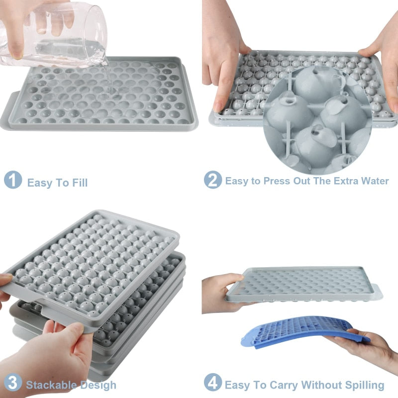 Mini Ice Ball Tray with Box and Scoop