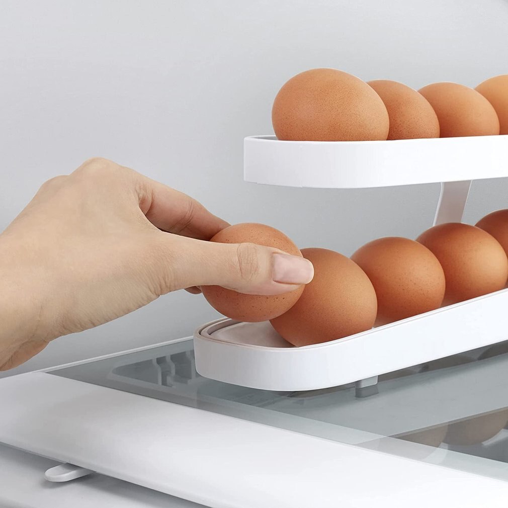 Rolldown Refrigerator Egg Dispenser for Kitchen