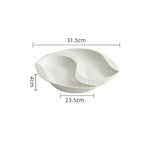 Divided Dinner Ceramic Plate