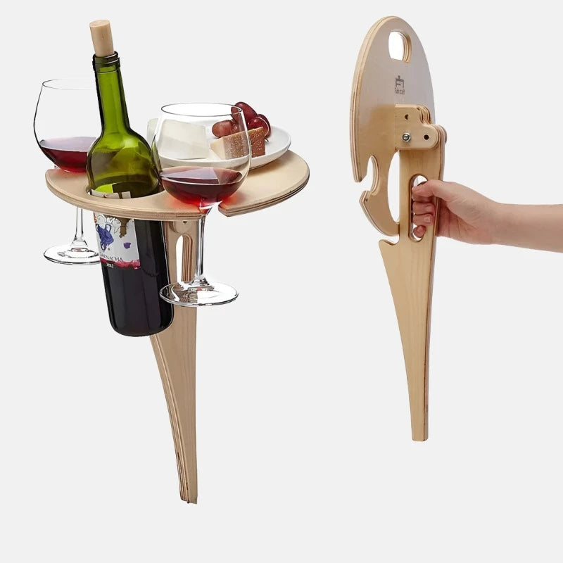 Outdoor Table with Glass Holder