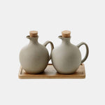 Ceramic Seasoning Jar Set with Olive Oil and Vinegar Pot