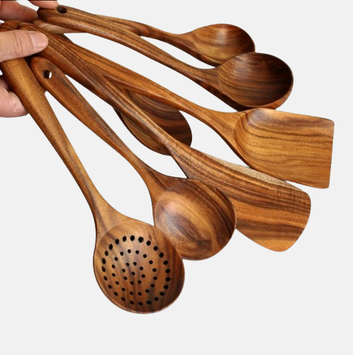 Wood Kitchen Utensils Set