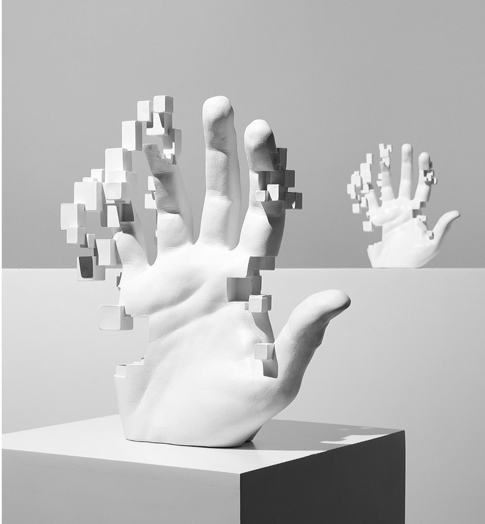 Pixelated Hand Art