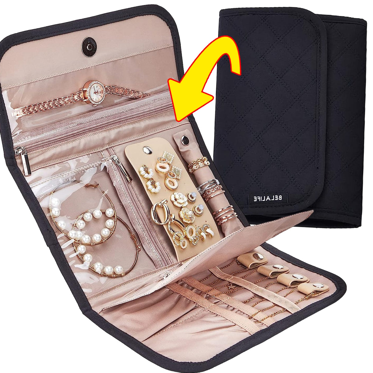 Roll Foldable Jewelry Case