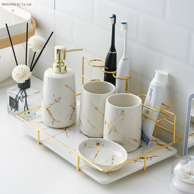 Ceramic Bathroom Kit (set of 6)