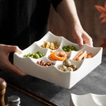 Divided ceramic plate